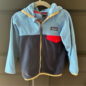 Patagonia - Micro D Snap T Fleece Jacket Blue w/ Red Accent - 3T